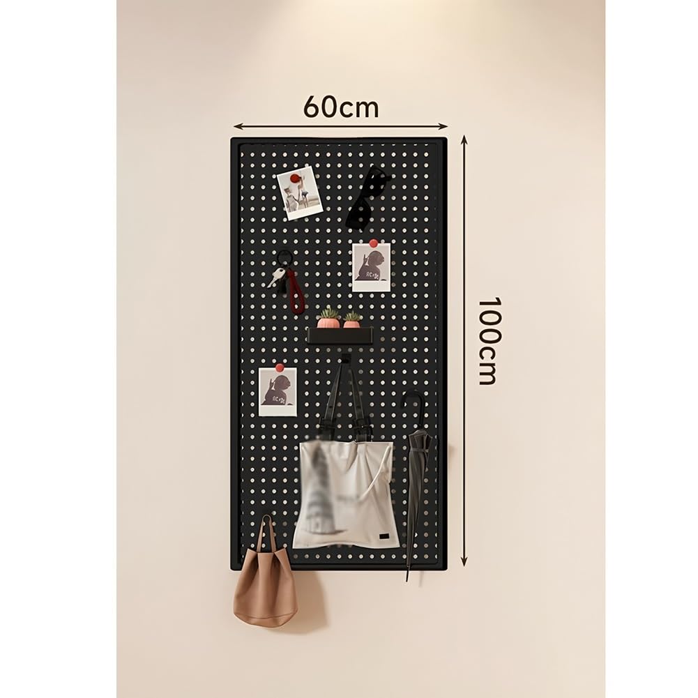 Juego de pared de metal resistente de 60 x 100 cm, perfecto para garaje, taller, sala de manualidades y oficina, versátil sistema de almacenamiento y gestión de herramientas de montaje en pared