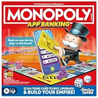 Monopoly App Banking Board Game | App-Enabled Game | Links to Smart Devices | Ages 8+ | 2 to 6 Players | 45 Mins. | Family Games for Kids | Christmas Stocking Stuffers