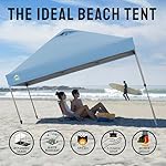 CROWN SHADES 10x10 Pop Up Canopy, Patented Center Lock One Push Instant Popup Outdoor Canopy Tent, Newly Designed Storage Bag, 8 Stakes, 4 Ropes - Image 4