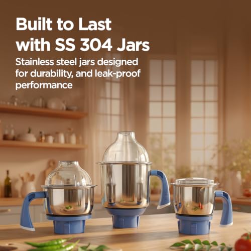 Preethi Store Preethi Blue Leaf Diamond Mixer Grinder, 750 Watt 3 - Image 6