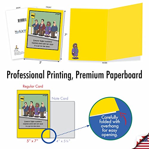 Nobleworks - 36 Assorted Bulk Box Set Funny Blank Greeting Cards With Envelopes, Mixed Humor Variety Pack - Friendship For Men, Women (36 Designs, 1 Each) - Whyatt's Blank Wishes Ac9378Ocb-B1X36 #TOP1