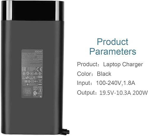 Miniatura 3 de 200W 19.5V 10.3A TPN-DA10 Adaptador de corriente de CA para HP ZBook 17 G5 OMEN 15-dc0000 00818-850 L00895-003 ADP-200HB B W2F75AA Fuente de