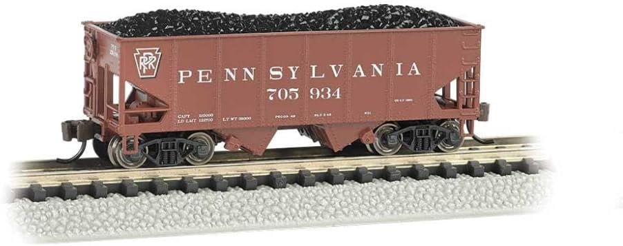 Usra 55-Ton 2-Bay Hopper - PRR #705934 (Tuscan Red) - N Scale