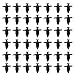 Lot de 50 rivets de fixation en plastique 3541113 pour panneaux de garniture, pare-chocs, garniture de garniture, trou de 8 mm, compatible avec Volvo S40 S60 S80 V50 V70
