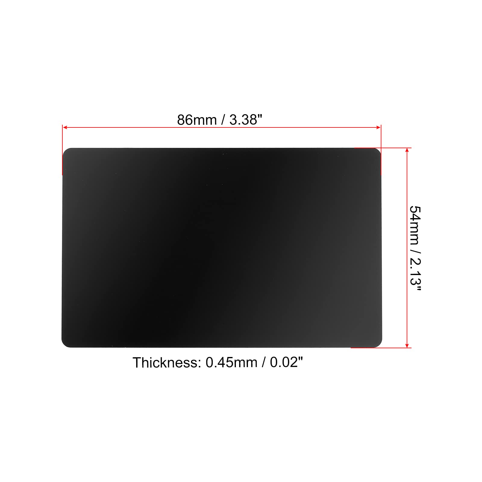 PATIKIL 0.45mm Metal Business Cards, 5 Pack Blank Name Card Laser Engraving Aluminum for DIY Gift Cards Black Matte - Image 2