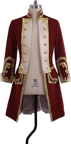 Miniatura 2 de Traje de uniforme militar colonial medieval del siglo XVIII para hombre