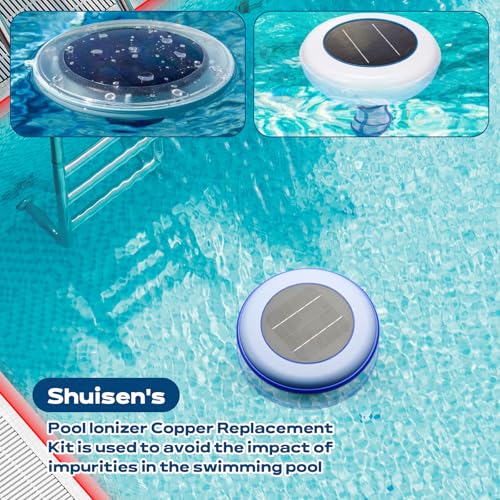 Miniatura 7 de Shuisen Kit De Repuesto De Ionizador De Cobre Para Piscina, Ánodos De Cobre De Repuesto De 4.13 X 0.98 Pulgadas, Rosca M6, Apto Para Ionizador Solar De Piscina, Funciona Con La Mayoría De Marcas
