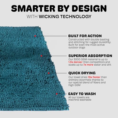 image for Dog Gone Smart Dirty Dog Doormat - Fast Drying Rug with Super Gripper 