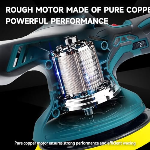 Cordless Buffer Polisher, 6 inch Car Polisher with 12V 3000mAh Lithium Battery and 16PCS Attachments, Car Buffer Polisher 6 Variable Speed 6500RPM for Auto Detailing/Polishing/Waxing 7 Cordless Buffer Polisher, 6 inch Car Polisher with 12V 3000mAh Lithium Battery and 16PCS Attachments, Car Buffer Polisher 6 Variable Speed 6500RPM for Auto Detailing/Polishing/Waxing - Image 7