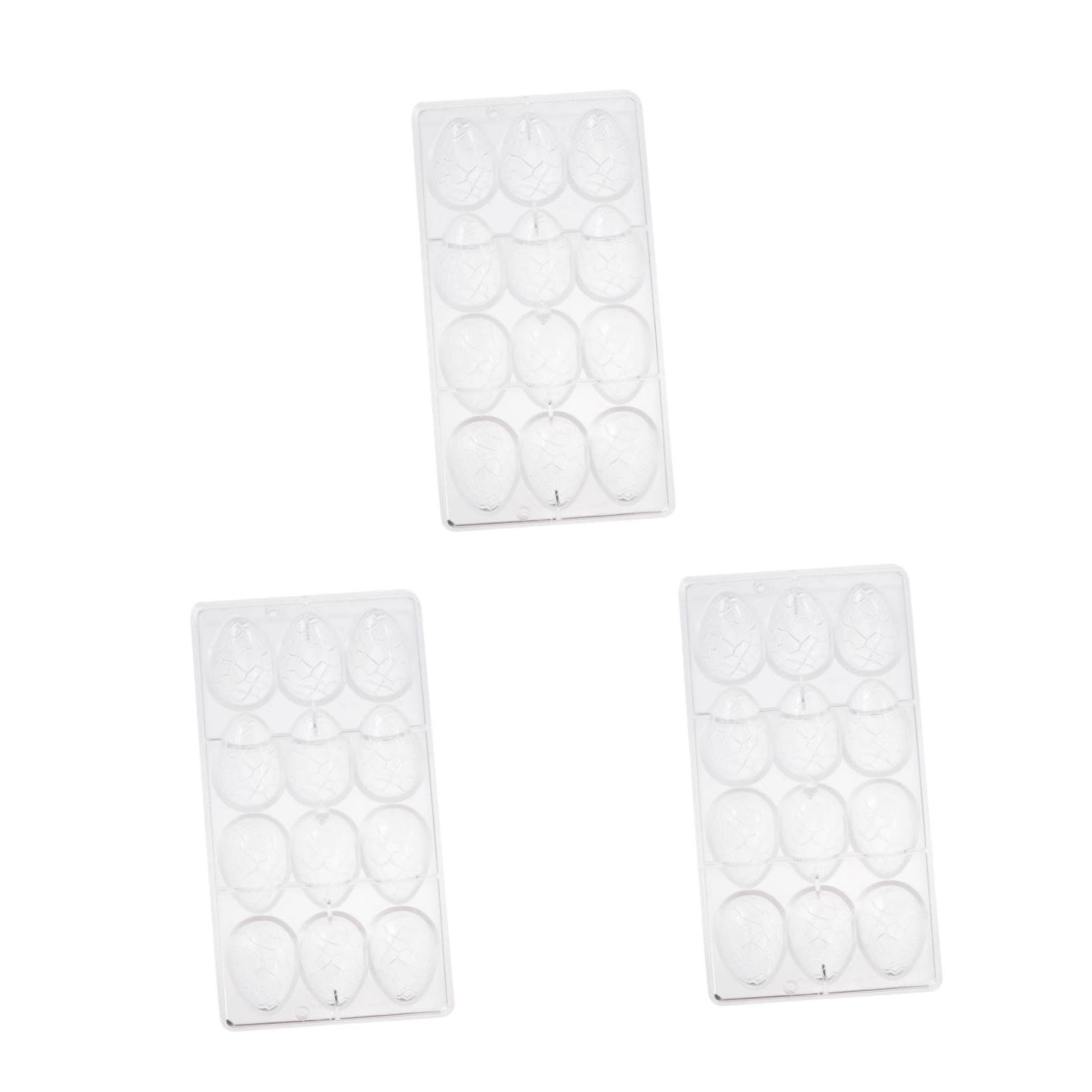 MAGICLULU Moule Oeuf 3 Pièces Moule Cube Œuf Bonbons En Fabricant De Gommeux Easter Outil De Bricolage Transparent
