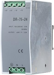 FUERLI Pantalla LED Fuente de alimentación conmutada en riel DIN Salida única Transformador de Voltaje de 24 V DR-75-24, DR-75-24, DR-75-12, DR-120-12, DR-120-24, DRP-240-24 (Color : DR-120-24, Size