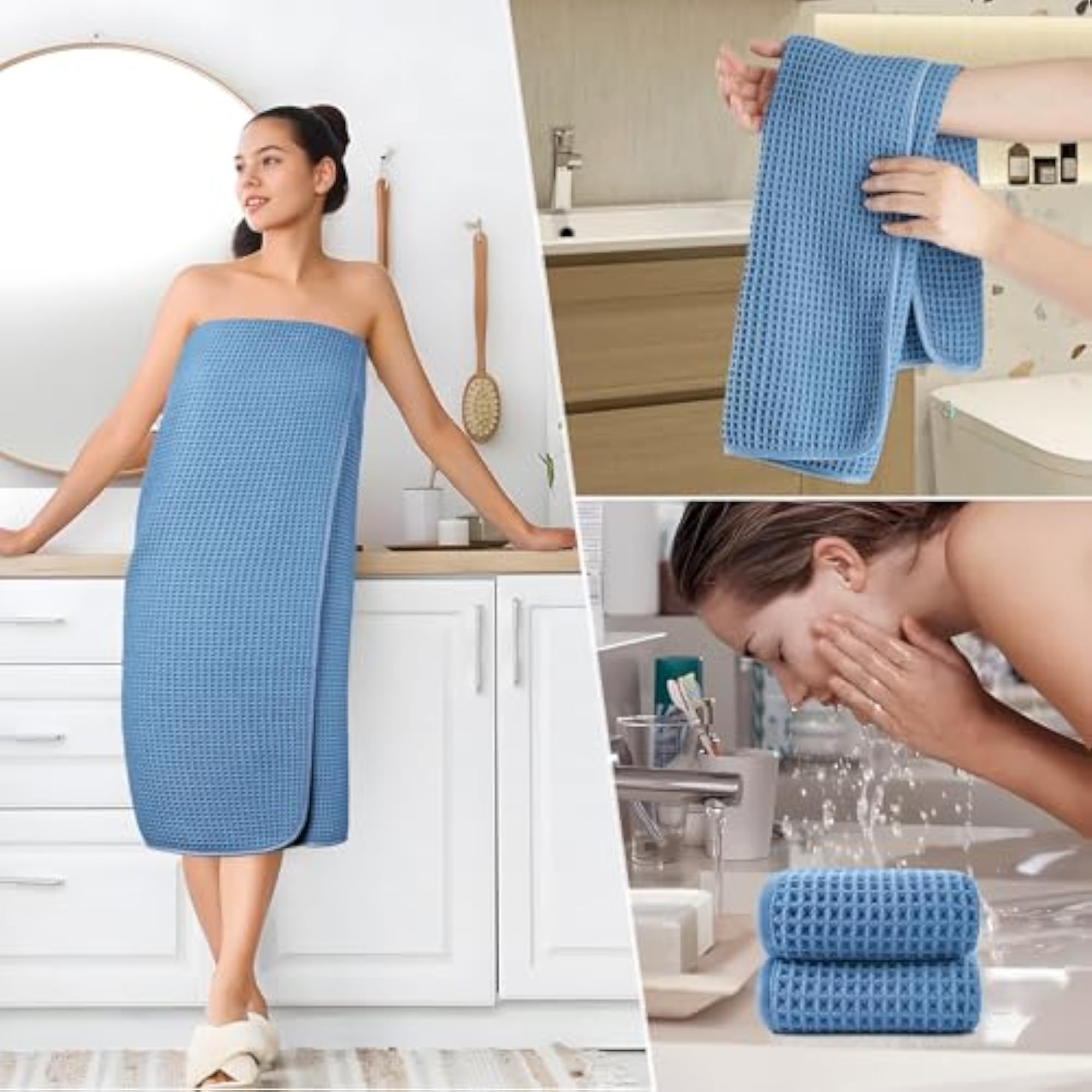 430 GSM Poly Blend Microfiber Quick Dry Towel Set of 6