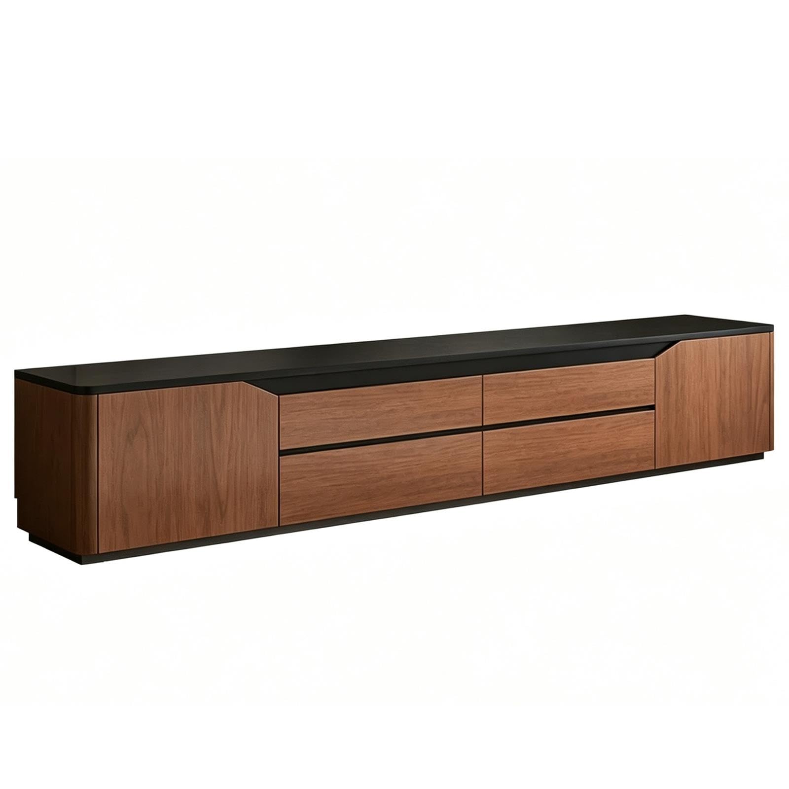 Meuble Teleavec Tiroirs, Panneaux Particules, Poignée Dissimulée, Table TV