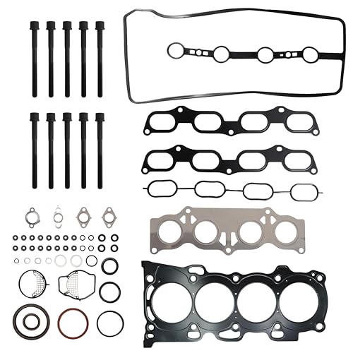 Image of Head Gasket with Bolts Set for Toyota Camry Corolla RAV4 Solara Highlander Matrix for xB tC for HS250h， 2004-2015 2.4L 2AZFE HS26323PT ES72249-2(48pcs)