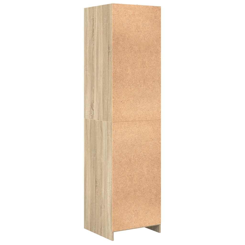 vidaXL Armario de Contrachapada Mobiliario Hogar Solución Almacenamiento Organización Ropa Accesorios Elegante Duradero Color Roble Sonoma 50x50x200cm