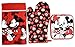 Disney Oven Mitt Pot Holder & Dish Towel 3 pc Kitchen Set (Mickey Minnie Red)