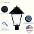 KastLite Outdoor Post Light Fixture, Fits 3" Lamp Post Outdoor Lighting - Anti-Rust Waterproof Lantern Pole Light, E26 Base - Yard Pathway Driveway Patio Deck Fence & Street Lighting