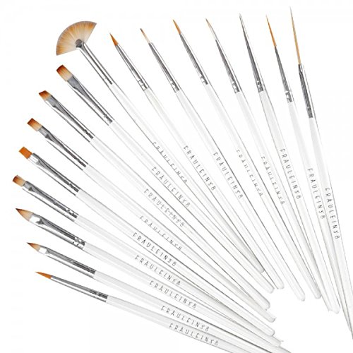 16 Pcs Nail Art Acrylic UV Gel Design Brushes Set Painting