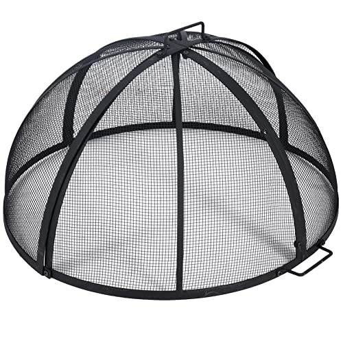 Redcamp Fire Pit Spark Screen With Ring Handle, Heavy Duty Iron Round Fire Pit Mesh Screen For Outdoor Backyard , 30In Easy-Opening #TOP19