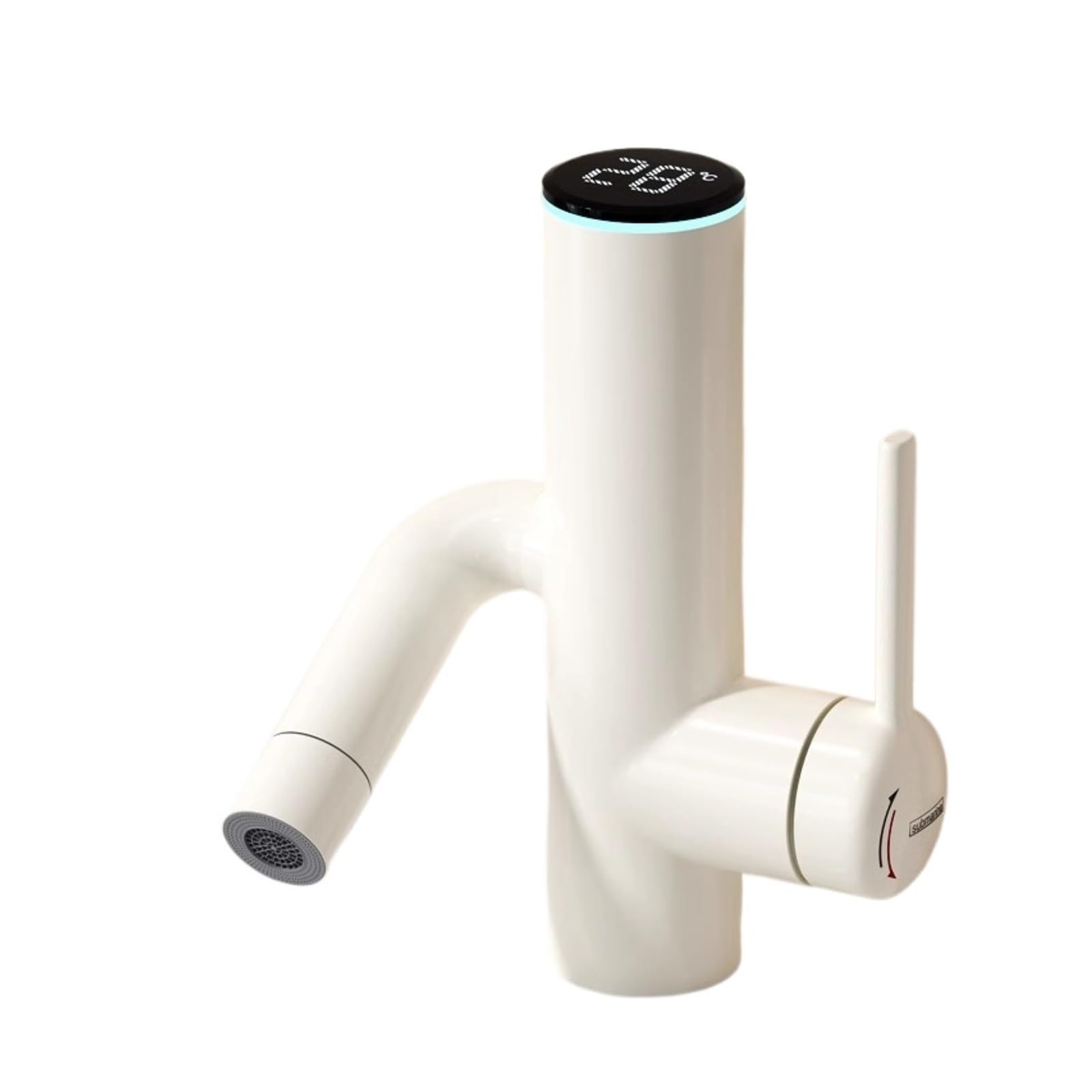 LED Digital Display Mechanical Arm Basin Faucet, 360 Swivel Mixer Tap,Safe and Reliable(Groen)