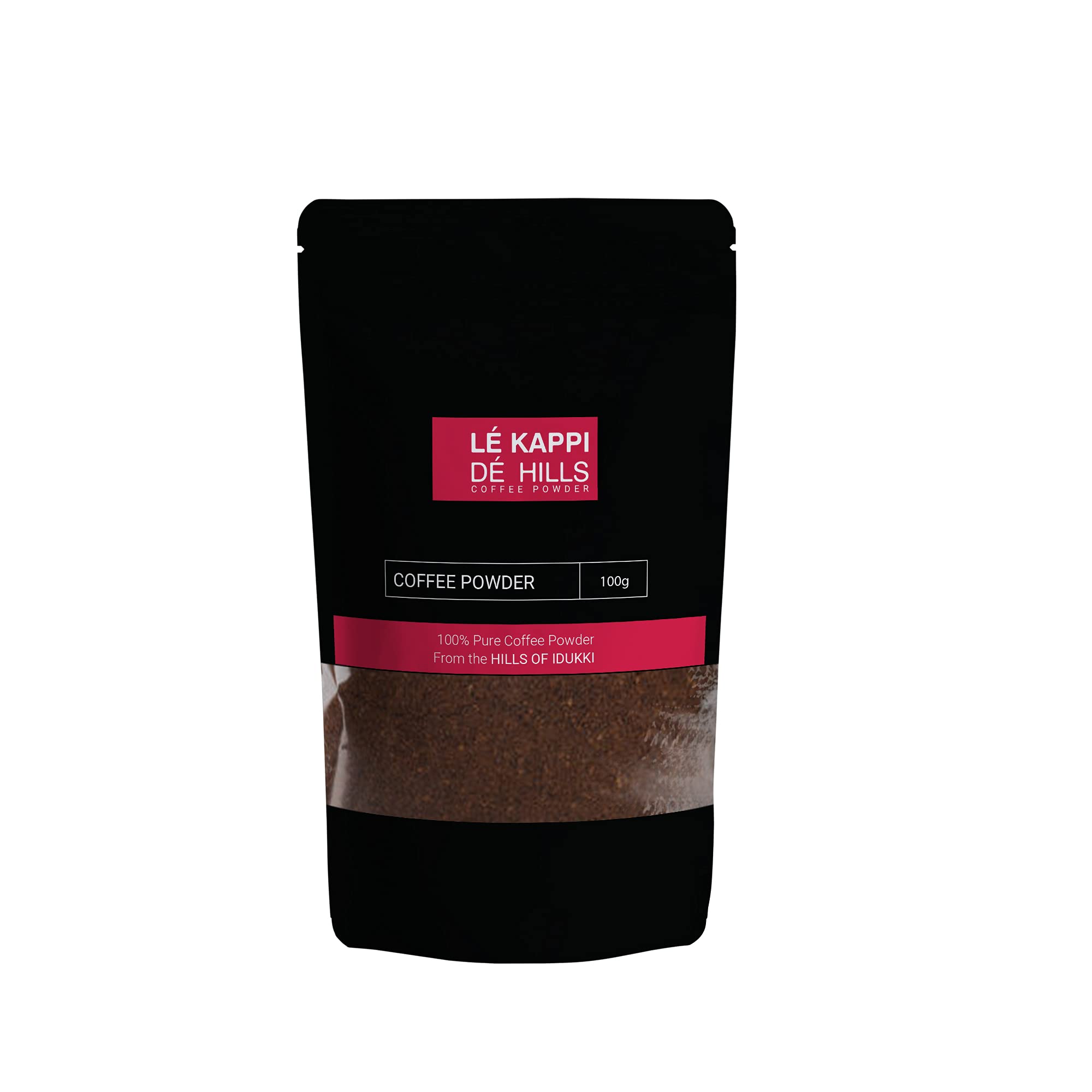 LÈ KAPPI DÈ HILLS Coffee Powder, 100% pure raw coffee powder. No Chicory. Best for Black Coffee (100G)