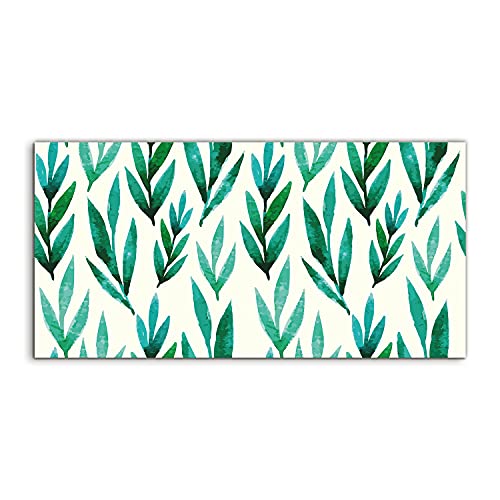 Photo salon sur verre 120x60cm décoration murale moderne art leaves
