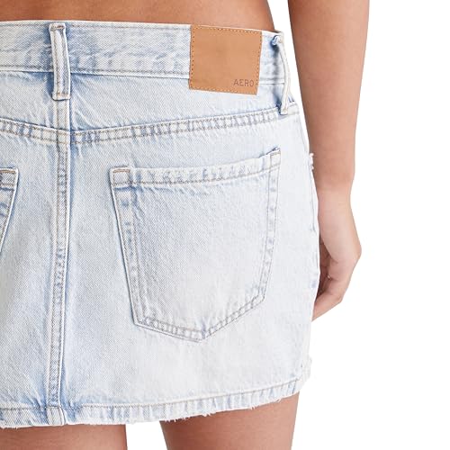 AEROPOSTALE Women's Low-Rise Denim Mini Skir4