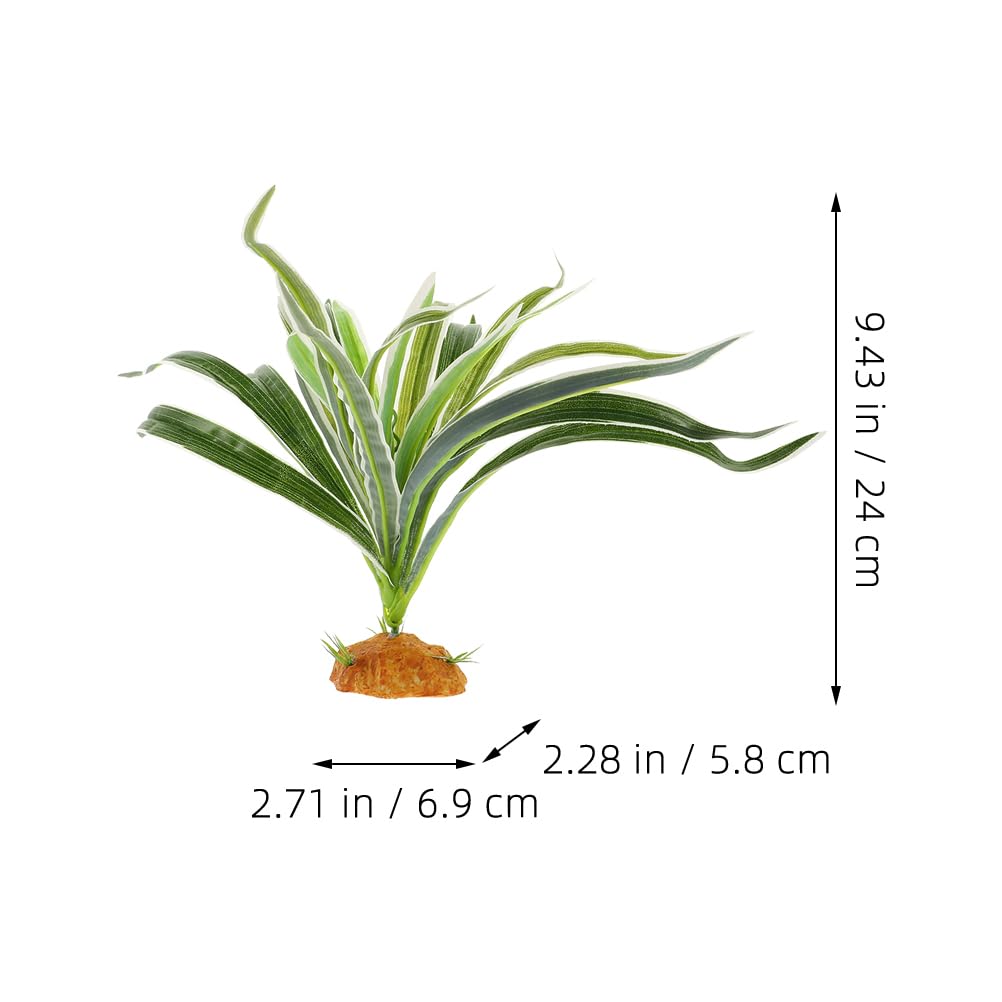 POPETPOP 2 Pieces Reptile Terrarium Decor Plant Fake Desert Plants