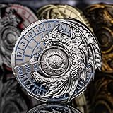 Picture of KERWELLSI 7 in 1 Spinner DND Dice Set D&D, Metal Roulette Dragons D and D Dice with Gift Box, Polyhedral Dungeons Role Playing Gaming Dice, Blue