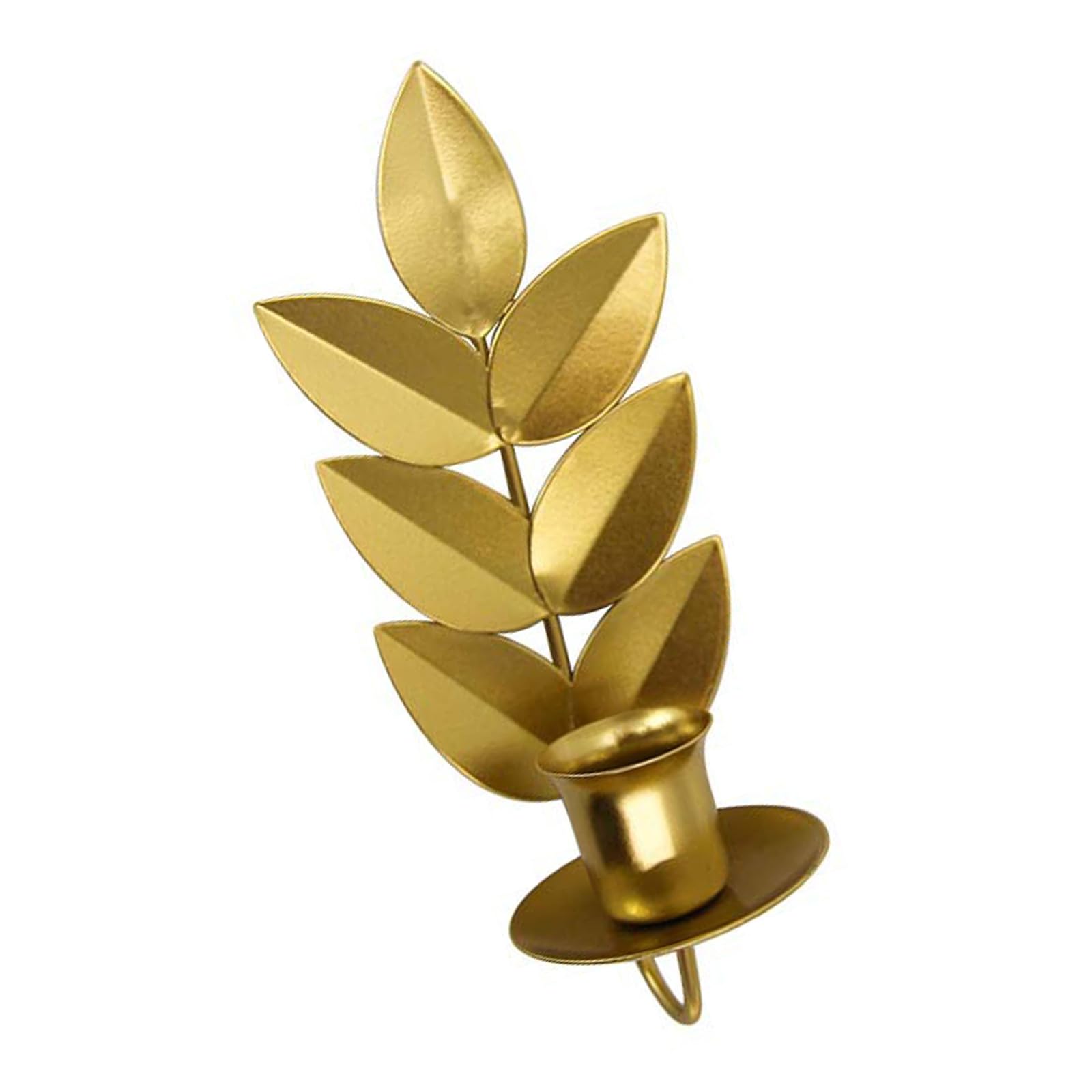 European Metal Wheat Shape Wall Sconces Holder Vintage Hanging Candlestick for Dining and Parties Event Decors Sconce