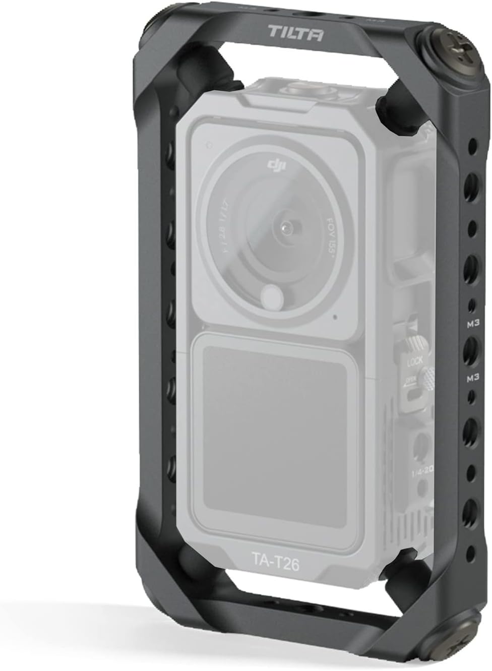 TiltaShock Absorbing Frame Compatible with DJI Osmo Action 2 Video Making Rig,with Connect Board - Gray TA-T26-SAF-DG