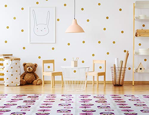 Norsk Reversible Children\'s Designer Foam Mats (Owls/Purple, 4 Tiles - 16 Sq. Ft.)