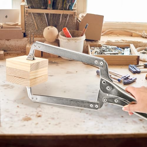 Image of Hiceeden 3 Pcs 18 Inch Deep C Clamp with Swivel Pads, Heavy Duty Welding Clamps Welding Pliers, Adjustable Locking Pliers for Woodworking, Electrician Maintenance, Welding