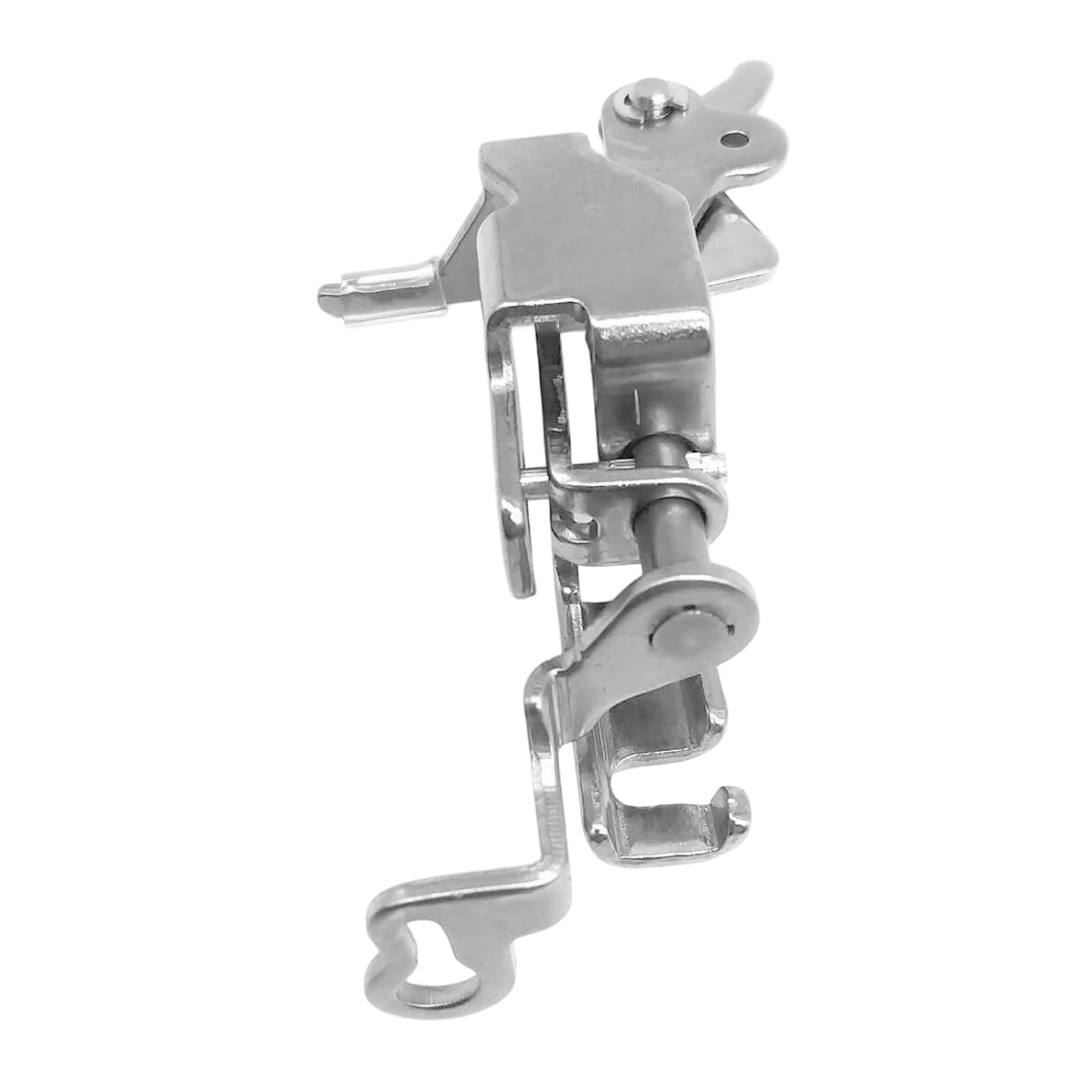 Industrial Metal Presser Foot for Flatbed Machines Extended Base Cloth Control Sturdy Sewing Solution Sewing Machine Presser Foot Stitching