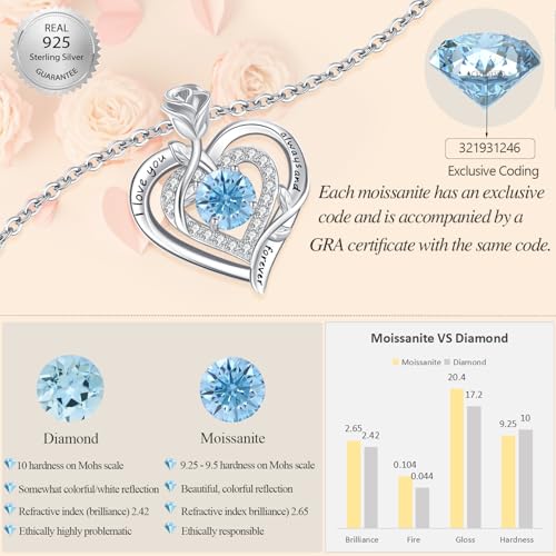 Pendentif moissanite argent 925 pour mariage et grandes occasions