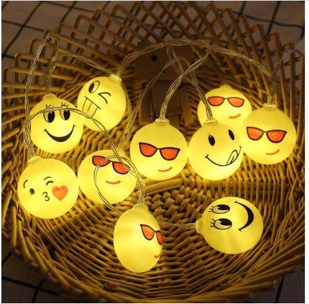 Party Propz Emoji Theme (10 Pcs Emoji LED String Light)1