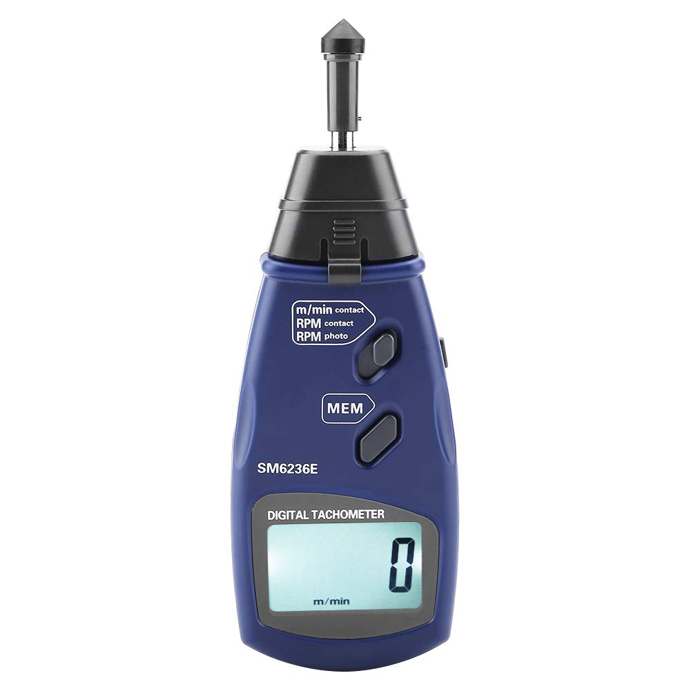 Tacómetro fotoeléctrico SM6236E, tacómetro de contacto, 5 dígitos, 18 mm, medidor de rotación de tacómetro, probador con LCD digital