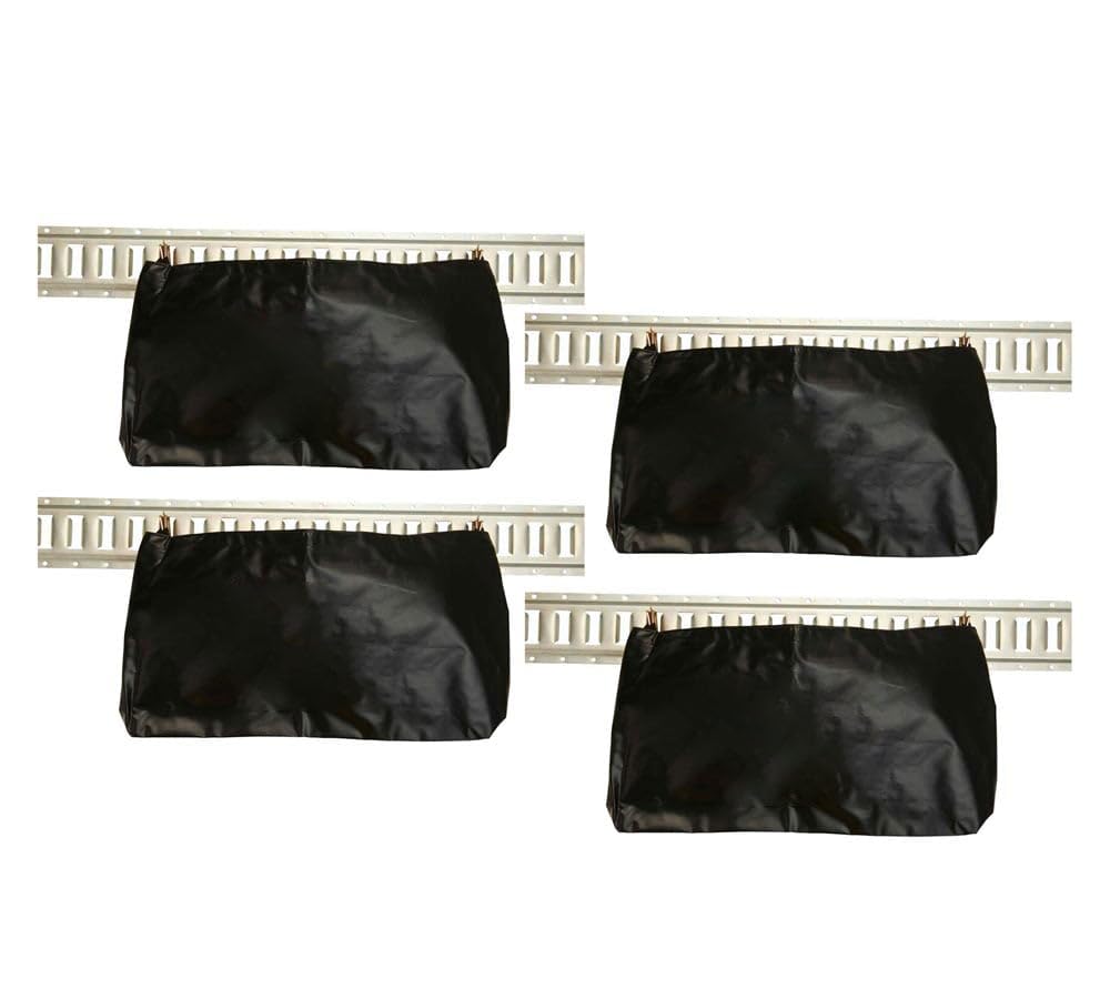 Mytee Products 4 Pack Etrack Storage Bag with Spring Fittings, 14” x 24” | Insert into E Track Horizontal/Vertical Rail Slots |Storage Bag for Strap,