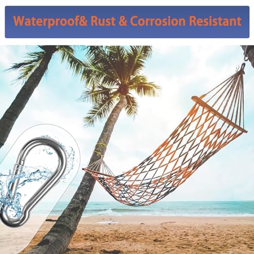 Czkonore 15 Stück Karabiner Set, 6 x60mm Klein Karabinerhaken Belastbar bis 180kg, Karabinerhaken für Schlüsselanhänger, Camping, Hängematte, Hundeleine, Camping, Reisen,Wandern