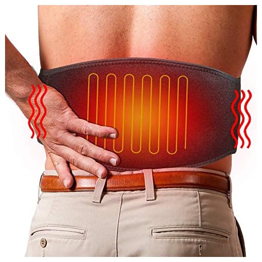 ARRIS Lower Back Heating Pad/Heating Waist Belt Wrap w/7.4V Rechargeable Battery Far Infrared Heat Therapy, Pain Relief for Back Waist Abdominal Stomach Lumbar Thigh Muscle Strain, for Men Women