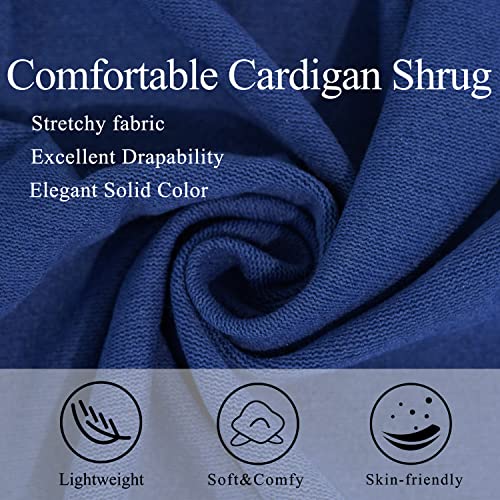 Satuun Women's 3/4 Sleeve Shrugs Lightweight Open Front Cropped Cardigan For Women #TOP4