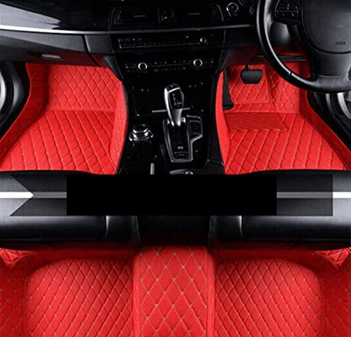 Tapis en cuir pour Volvo XC90 MK1 5 places 2002-2014 habitacle RHD Rouge