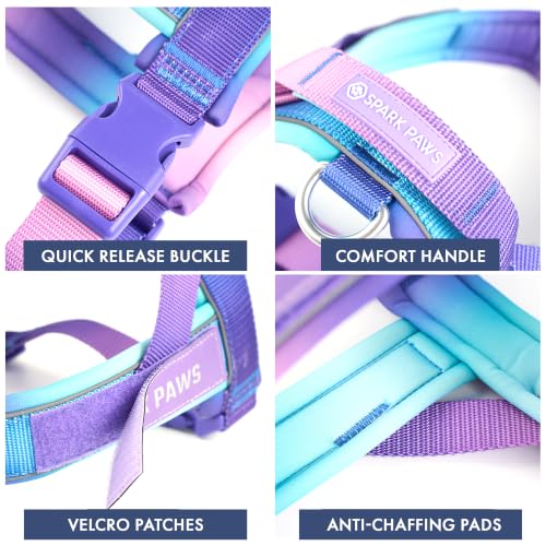 Image of Spark Paws No Pull Front Clip Dog Harness - Easy On, Padded and Lightweight | Two Clips, On in Seconds, Chest Bearing, Australian Style, No Throat Pressure, for Small Medium and Large Breeds