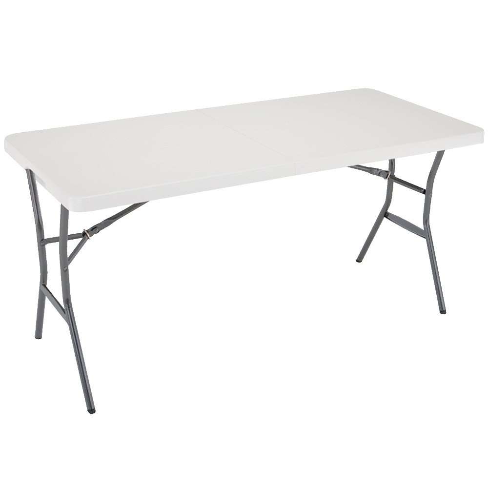 Living and More 5ft Half Folding Table, White