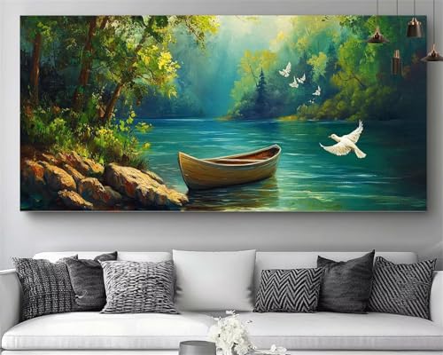 Diamond Painting Forêt et grand navire pour sublimer votre décoration de salon
