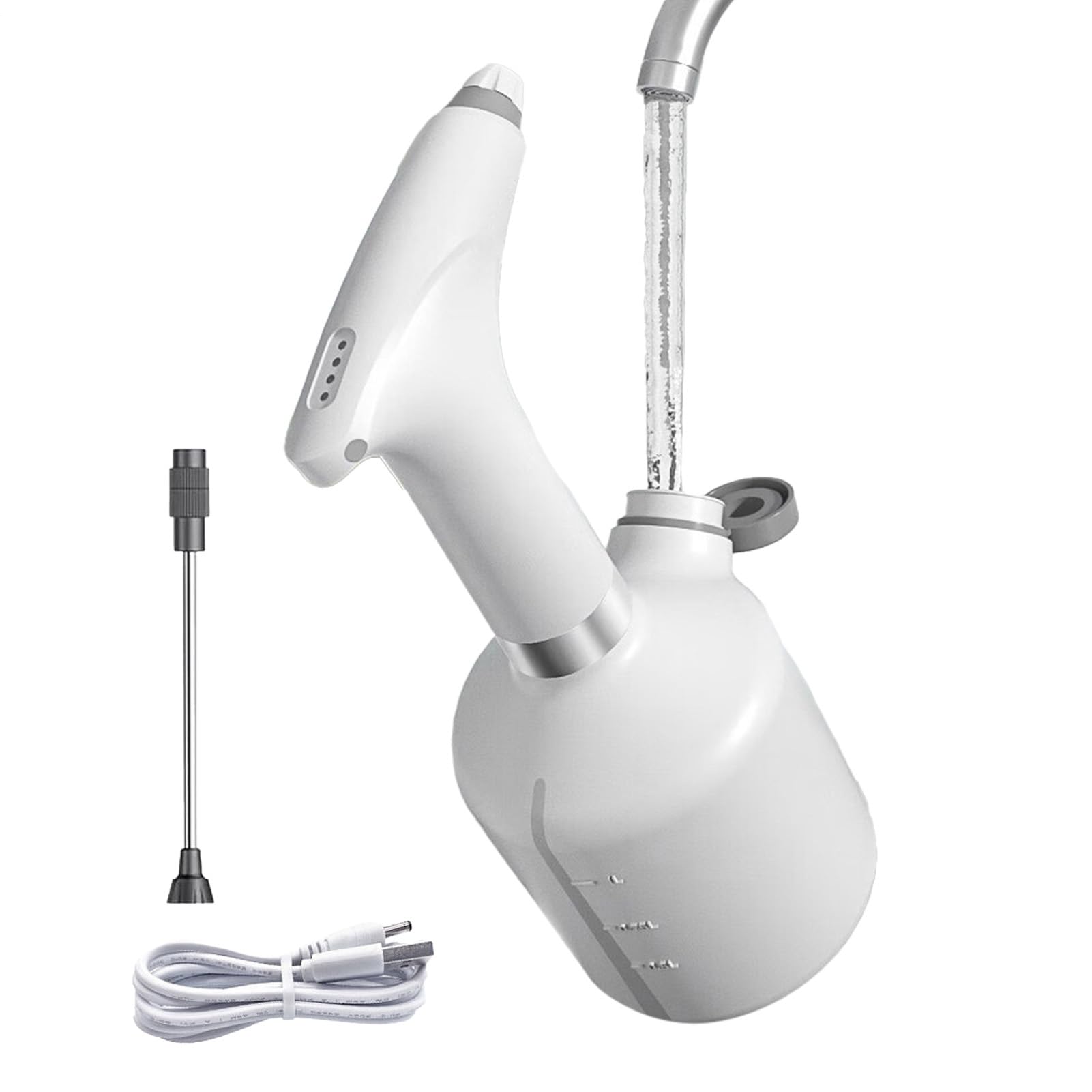 Sprühflasche – 1000 ml, wiederaufladbar, tragbar, verstellbare Düse, elektrisch, automatisch, wiederaufladbar, für Zuhause, Outdoor, Garten, Bewässerung von Pflanzen, Sträuchern,