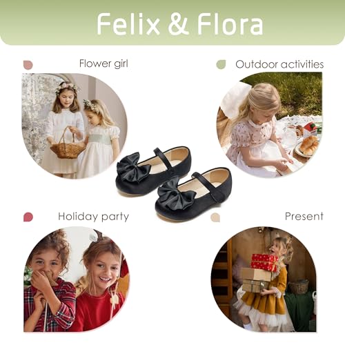 Image of Felix & Flora Toddler Flower Girl Dress Shoes Girl Ballet Flats Party School Shoes Wedding