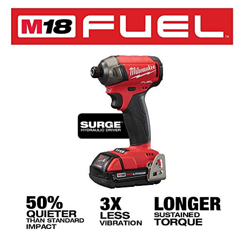 Milwaukee 2999-22CX M18 FUEL 18-Volt Lithium-Ion Brushless Cordless Surge Impact Driver/Hammer Drill Combo Kit (2-Tool)