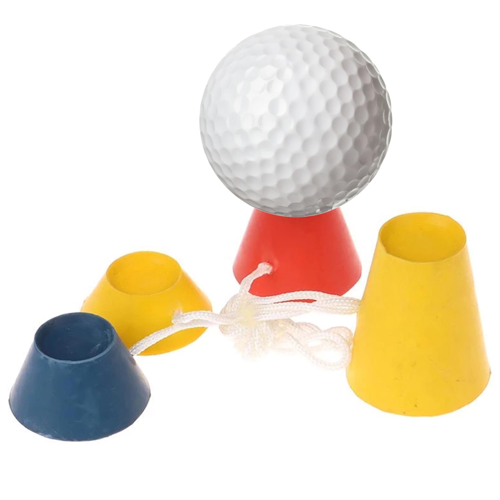 8pcs Winter Golf Tees Rubber, Golf Rubber Tees Plastic Durable, winter golf tees rubber masters, 4 Colours Winter Rubber Golf Tees with Different Heights for Frosty Days Indoor Outdoor Training