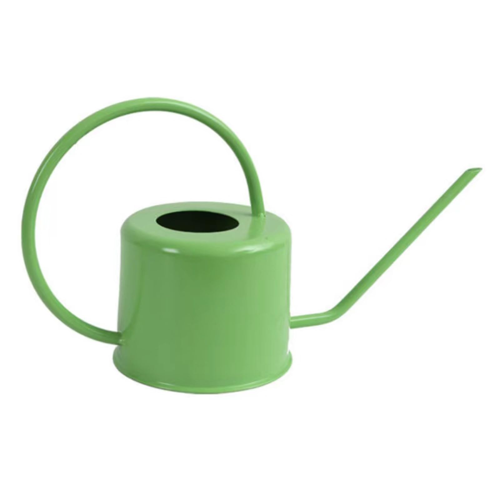 Metalowa konewka w stylu vintage, 1,3 l, do roślin wewnętrznych i zewnętrznych, długa wylewka, doniczka ze stali nierdzewnej, na sukulenty, bonsai, kwiaty ogrodowe, zielona